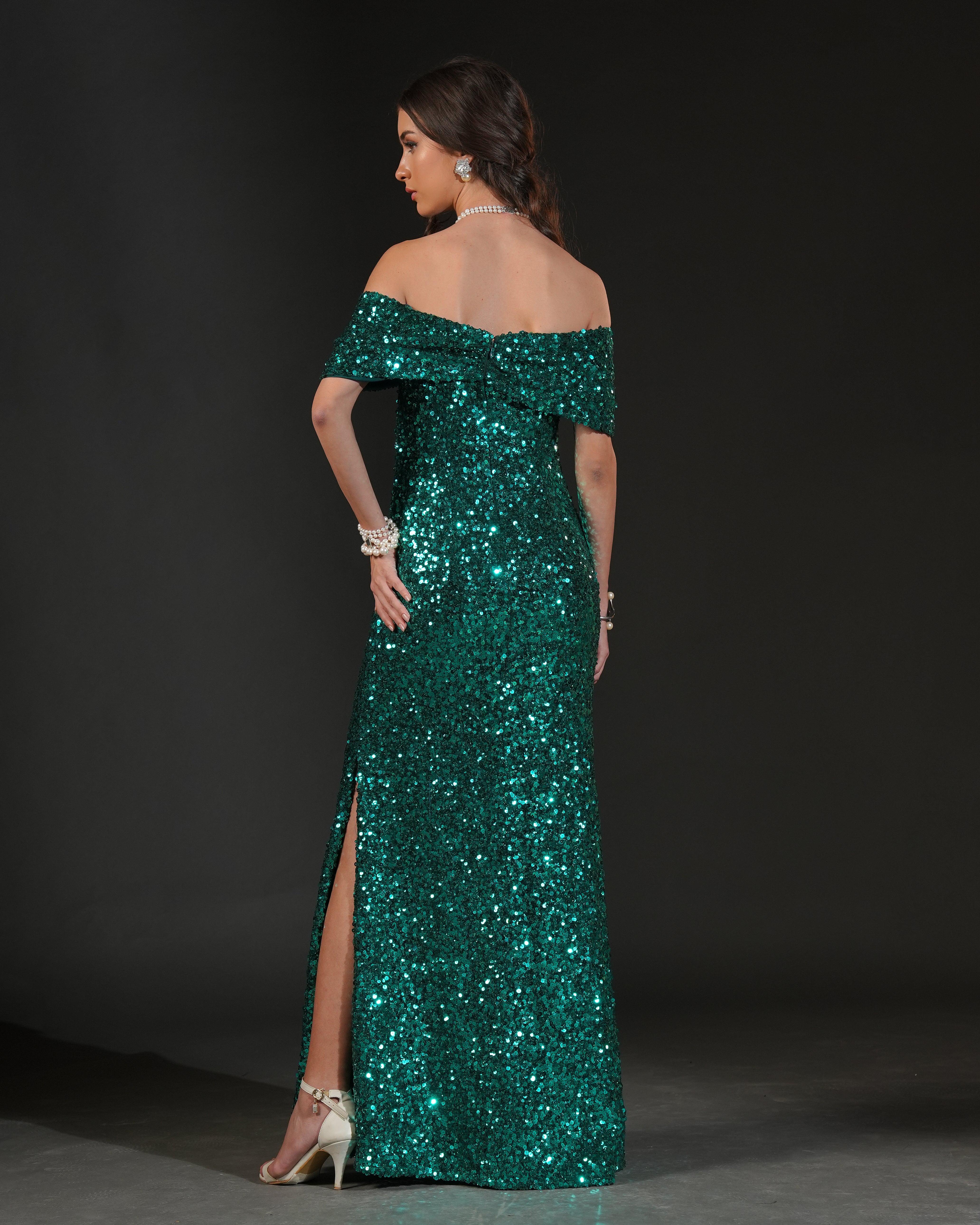Emerald Poise Gown