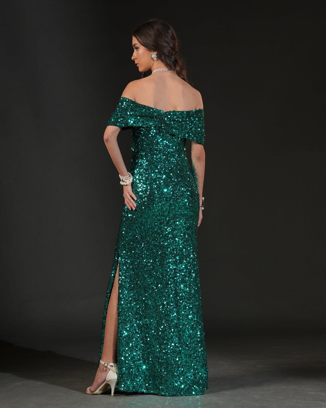 Emerald Poise Gown