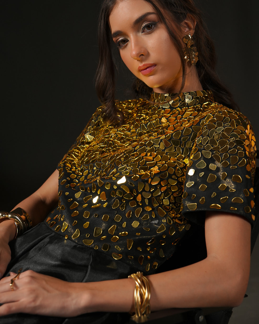 Golden Eclipse Gown