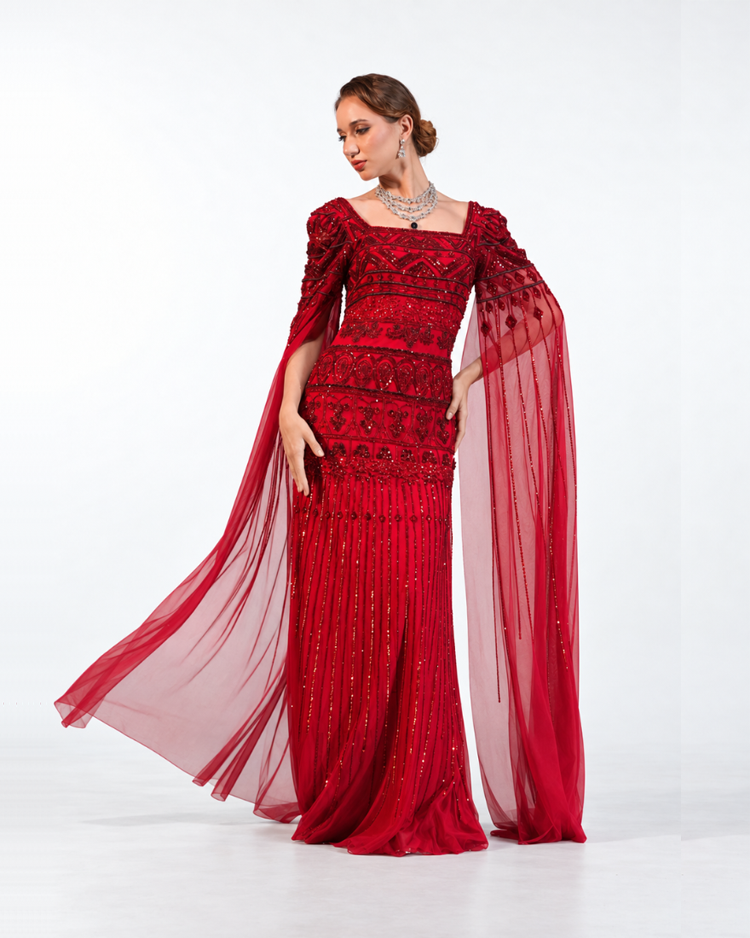Crimson Royale Gown