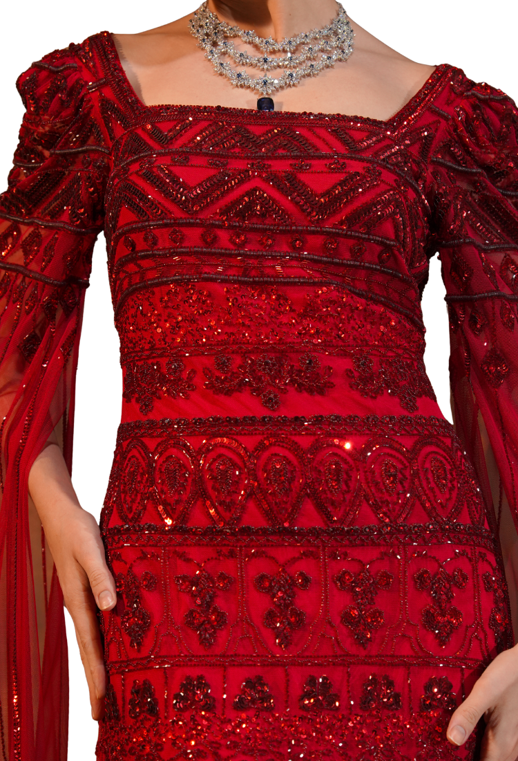 Crimson Royale Gown