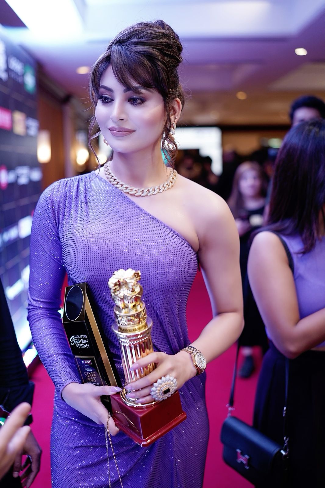 Urvashi Rautela in Violetta Slit Gown