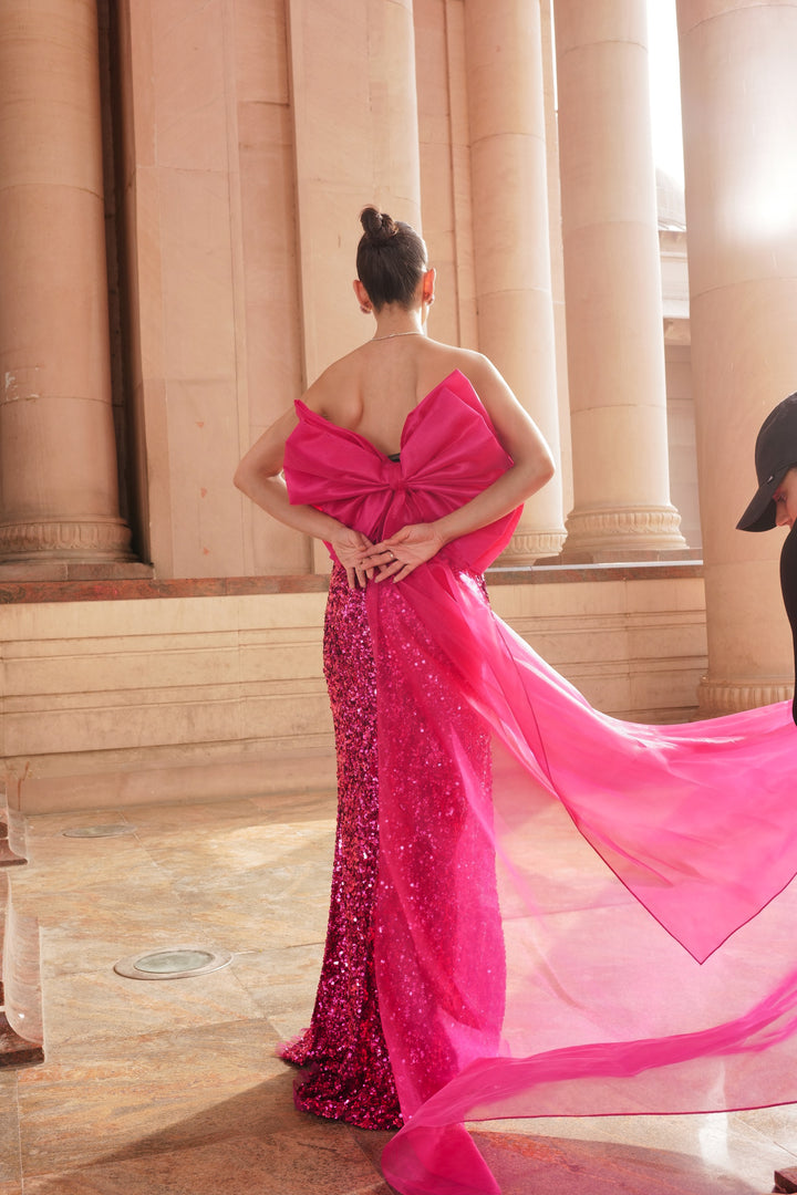 Gazelle Pink Strapless Gown