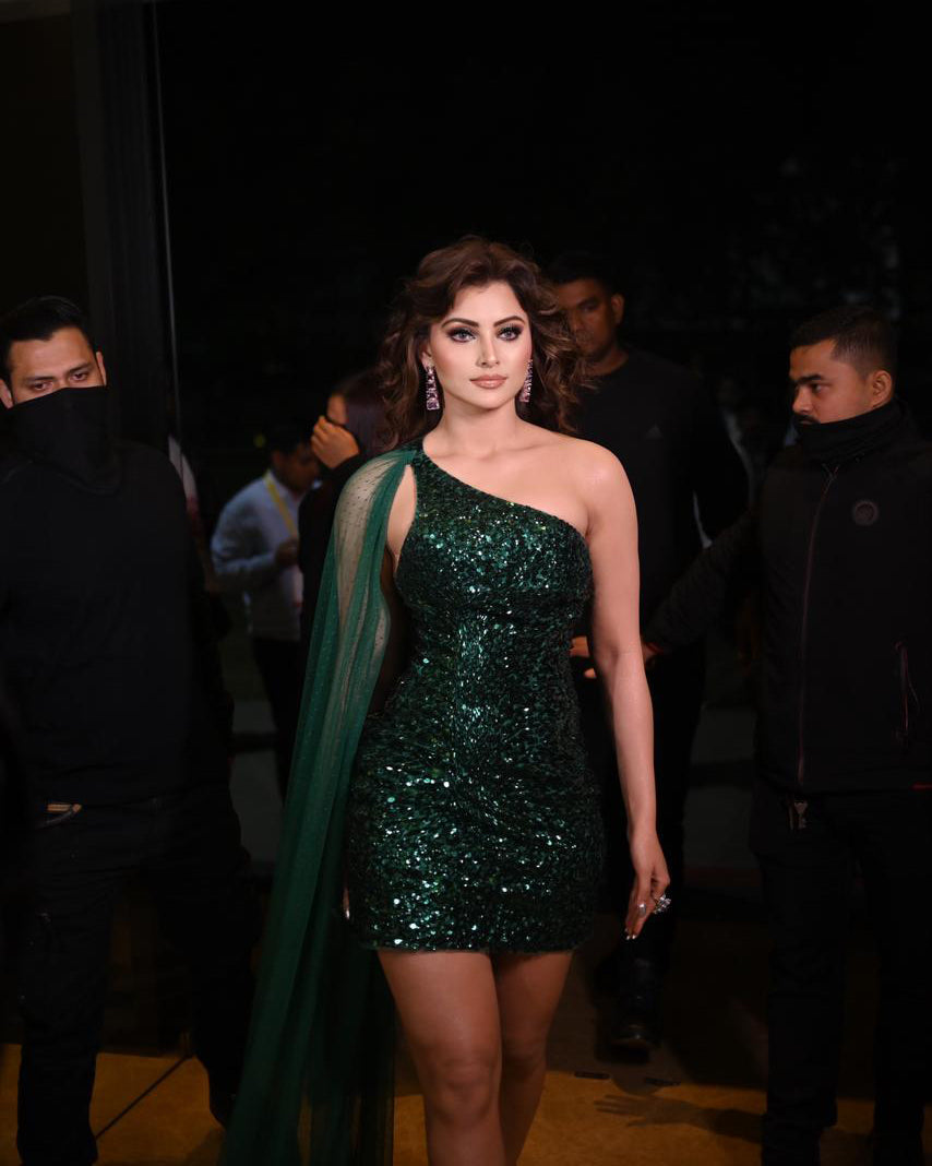 Urvashi Rautela in Jesicaa Green Dress