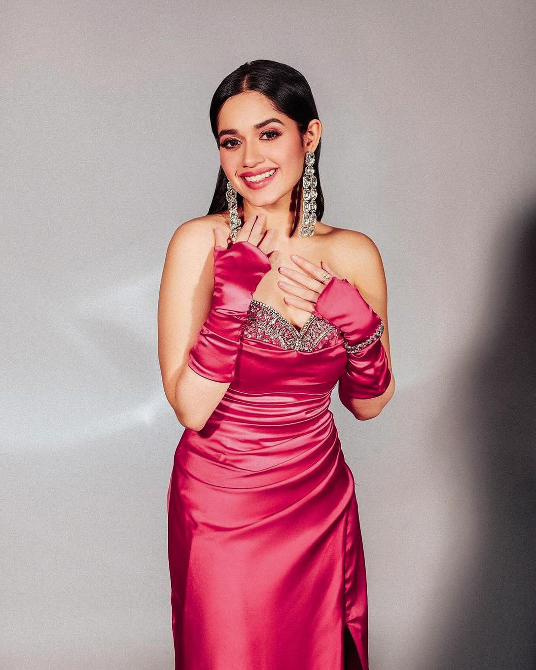 Jannat Zubair in Hot Pink Ball Gown