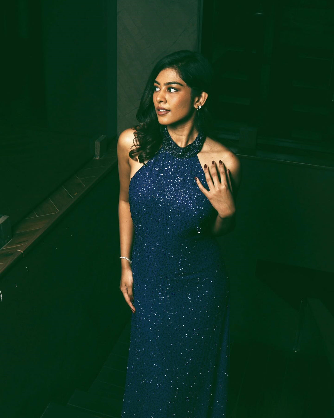 Divya Boppana in Adriana Blue Gown