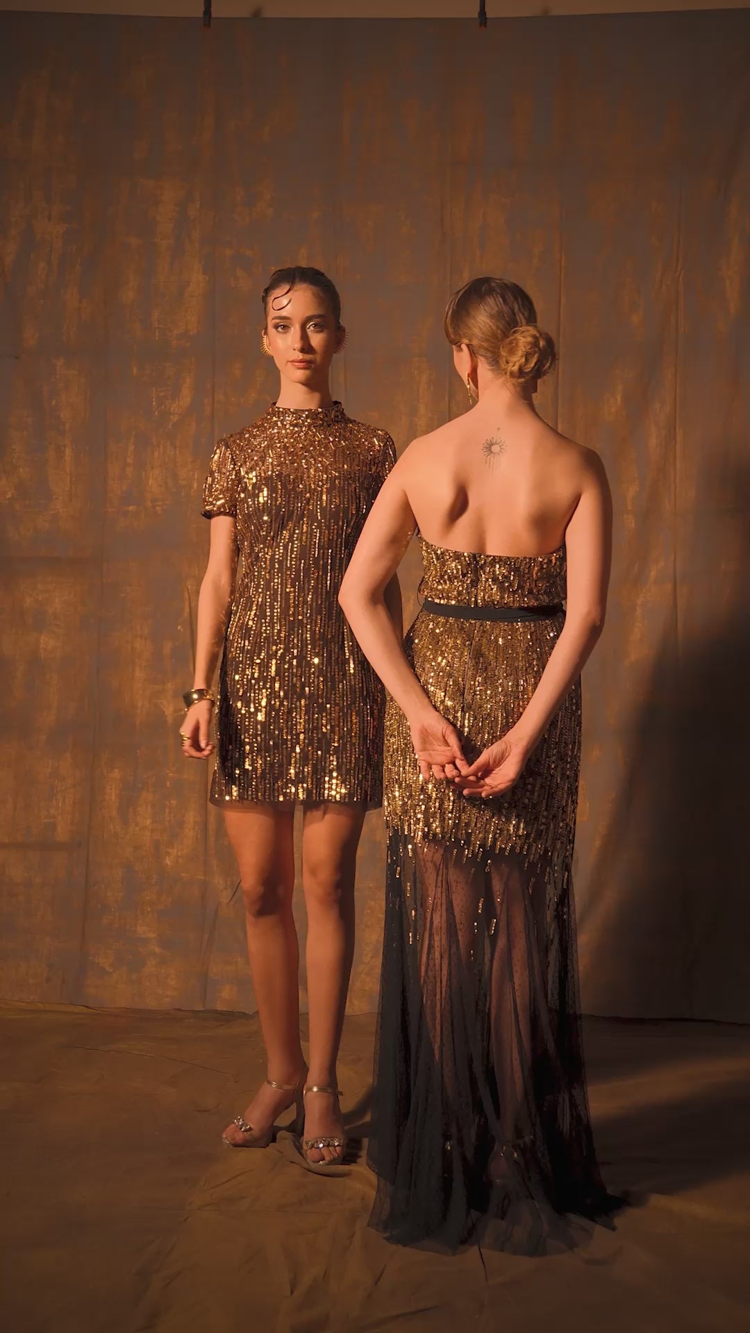 Bronze Heat Mini Dress